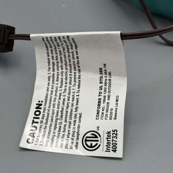 Unmarked Teal Halloween Pumpkin Happy Jack O Lantern Blow Mold Light Up 9" T - Picture 10 of 12